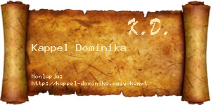 Kappel Dominika névjegykártya